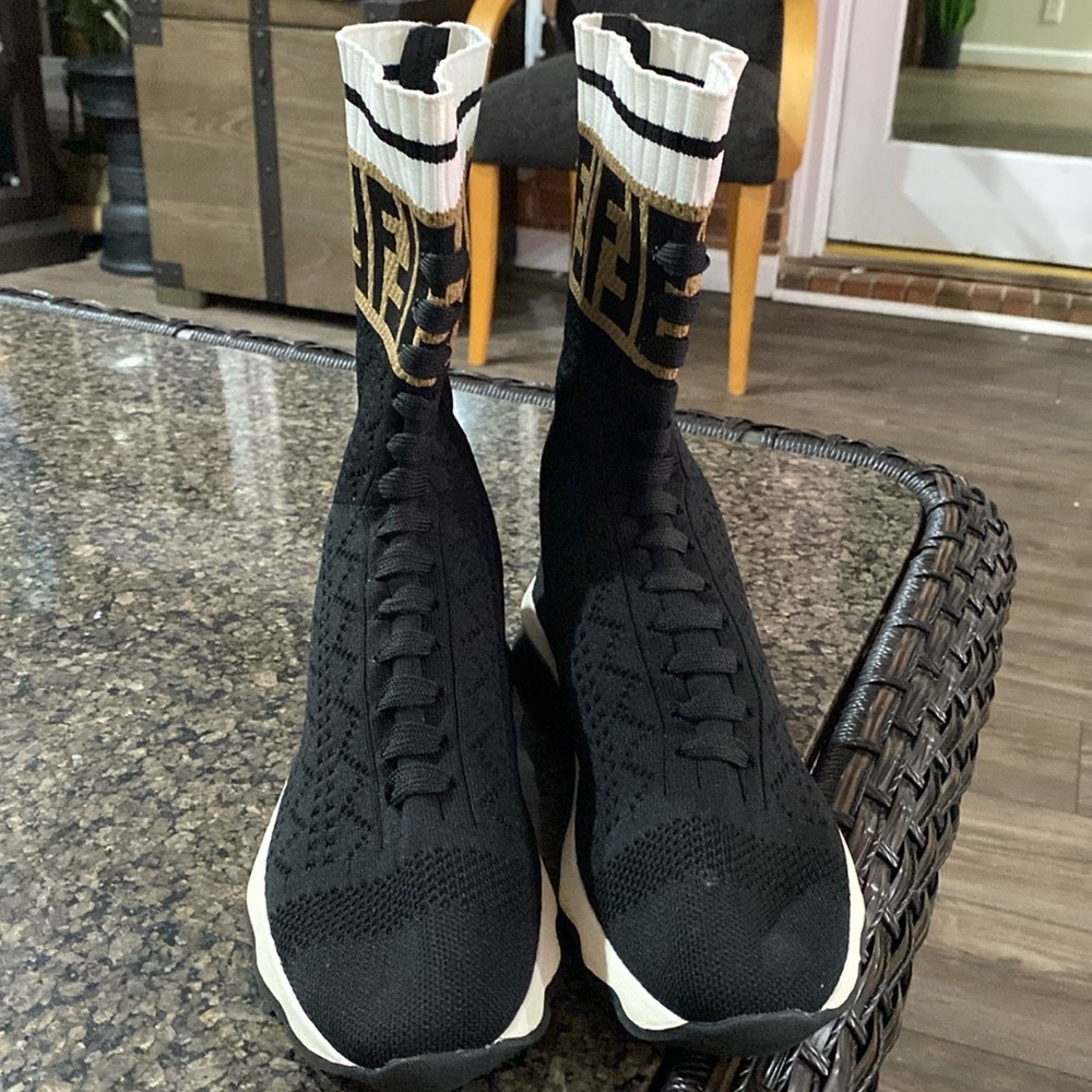 Fendi| shoes| Fendi Zucca Sock Sneakers.